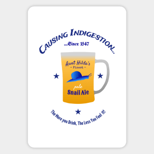 Aunt Hilda's Finest Snail Ale- Funny Snail, Beer Design Magnet